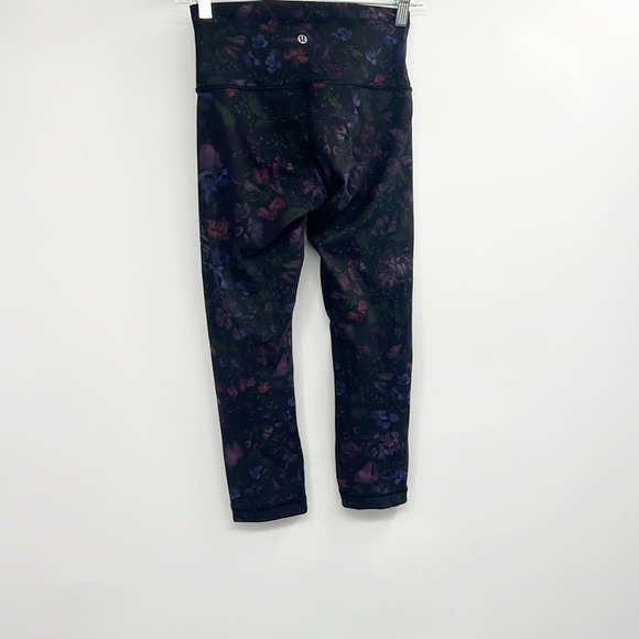 Lululemon Wunder Under Crop Hi-Rise Frozen Flourish Multi size 4 - Picture 12 of 13
